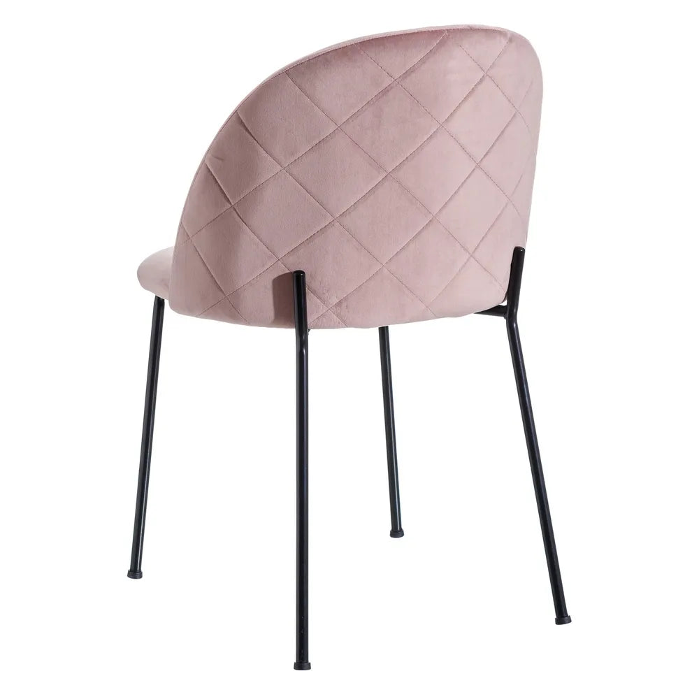 Set 2 scaune dining textil roz inchis Kina