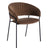 Set 2 scaune dining maro Chair Cafe Fabric