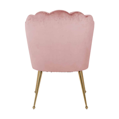 Scaun dining catifea roz auriu Pippa