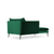 Fotoliu lounge stanga din catifea verde Agate