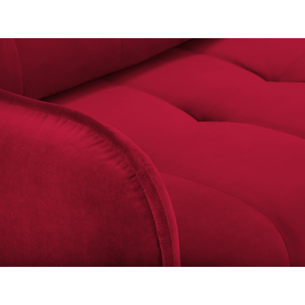 Canapea extensibila 3 locuri catifea rosie Scaleta