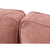 Canapea extensibila dreapta 4 locuri din textil roz Dunas