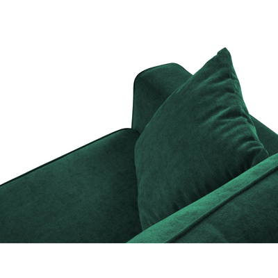 Canapea extensibila dreapta 4 locuri din textil verde Dunas