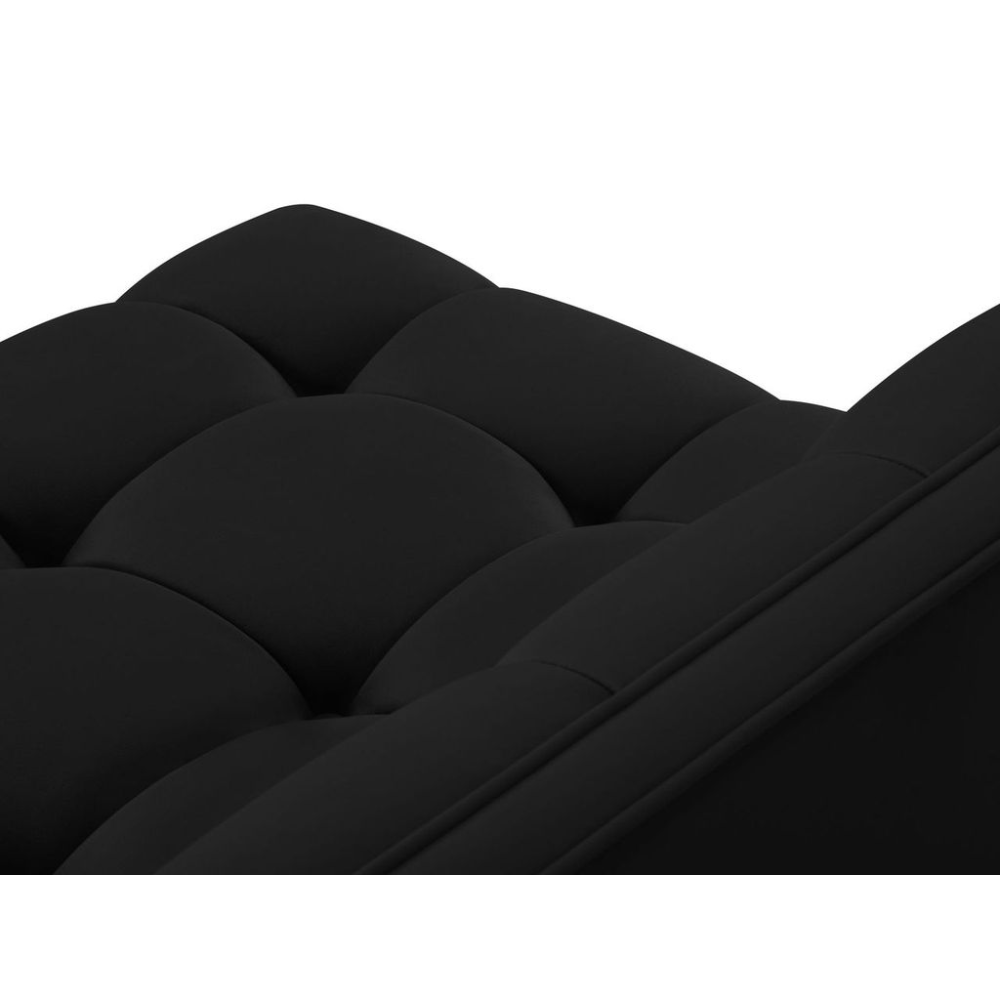 Canapea stanga 5 locuri din catifea neagra Karoo