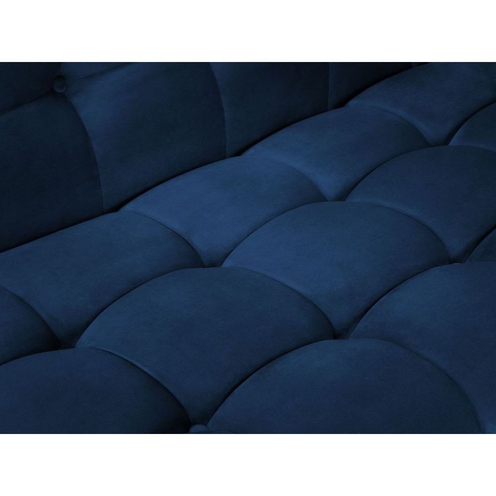 Canapea stanga 5 locuri din catifea albastra inchis Karoo