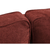 Canapea extensibila stanga 4 locuri din textil rosu Dunas