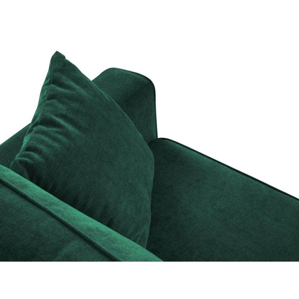 Canapea extensibila stanga 4 locuri din textil verde Dunas