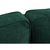 Canapea extensibila stanga 4 locuri din textil verde Dunas