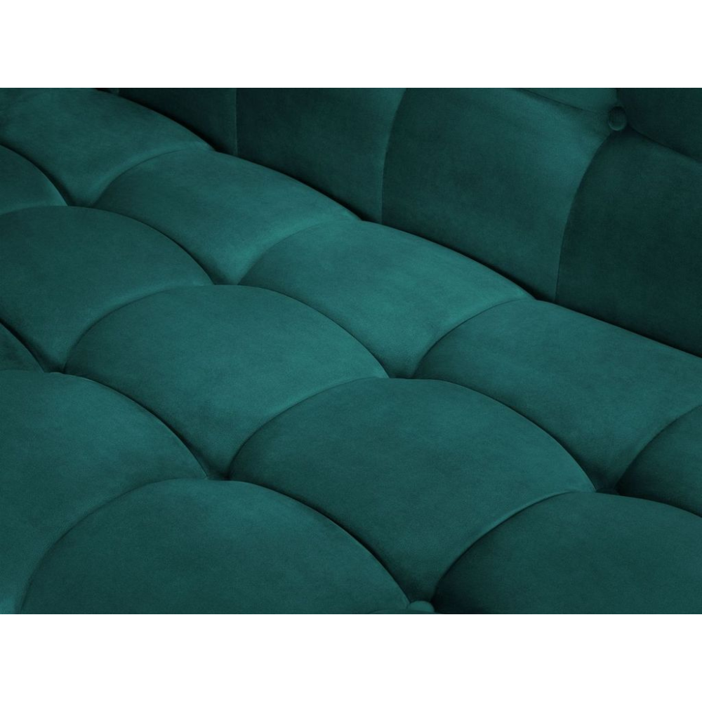Canapea lounge stanga din catifea turcoaz Karoo