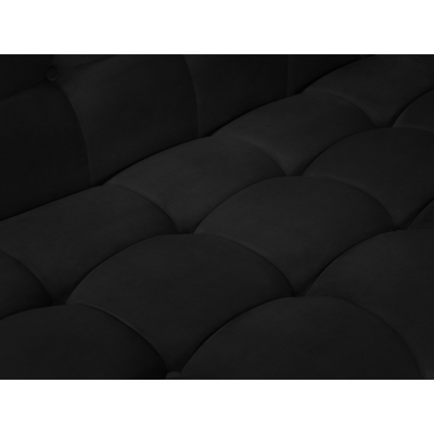 Canapea lounge dreapta din catifea neagra Karoo