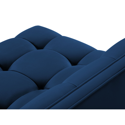 Canapea lounge dreapta din catifea albastra inchis Karoo