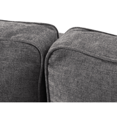 Canapea extensibila 3 locuri din textil gri Dunas
