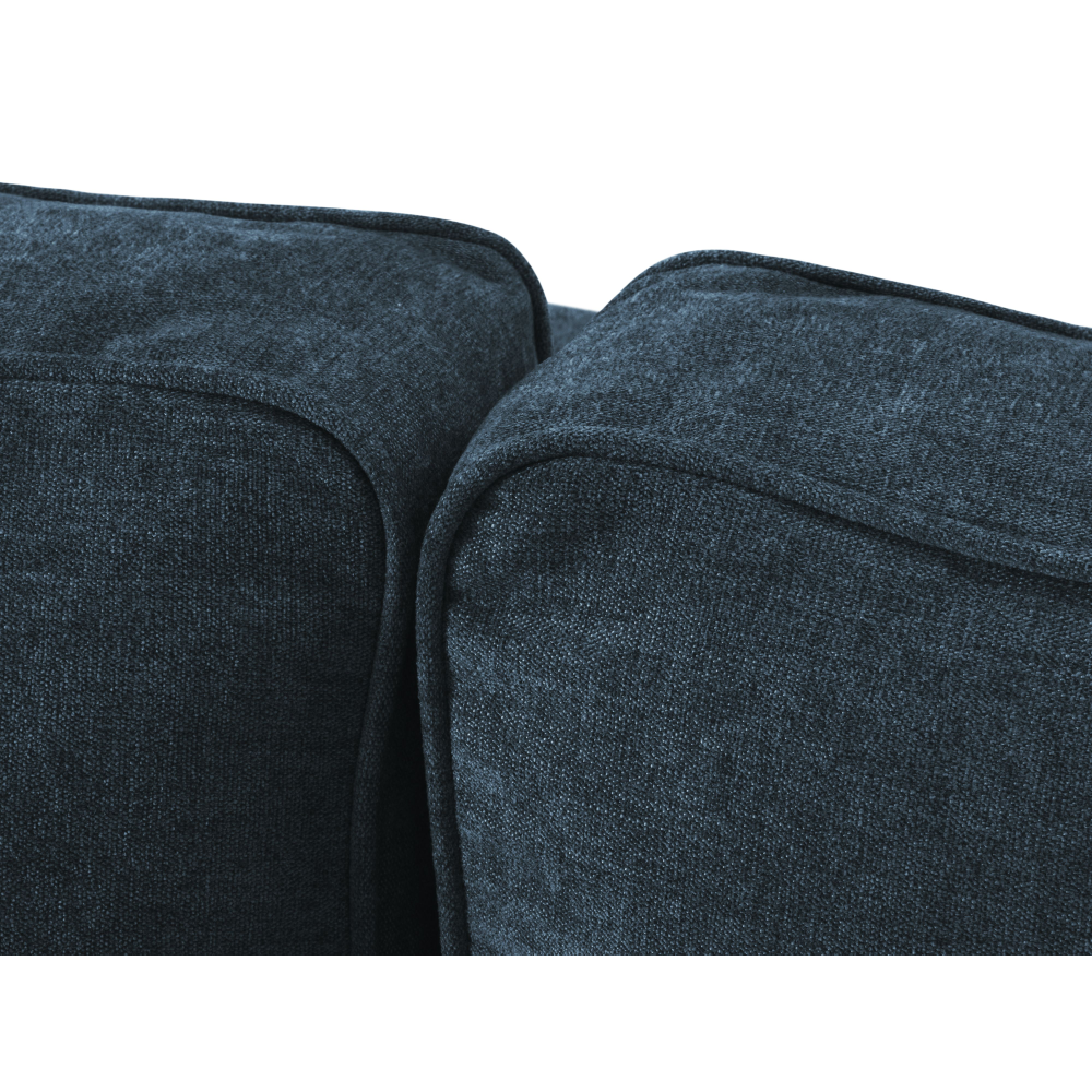 Canapea extensibila 3 locuri din textil albastru Dunas