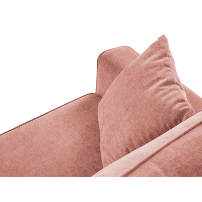 Canapea extensibila 3 locuri din textil roz Dunas