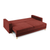 Canapea extensibila 3 locuri din textil rosu Dunas