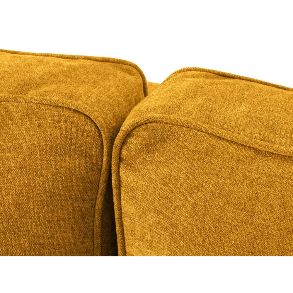 Canapea extensibila 3 locuri din textil galben Dunas