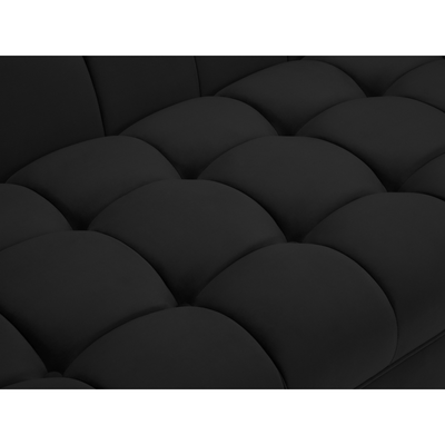 Canapea 2 locuri catifea neagra Karoo