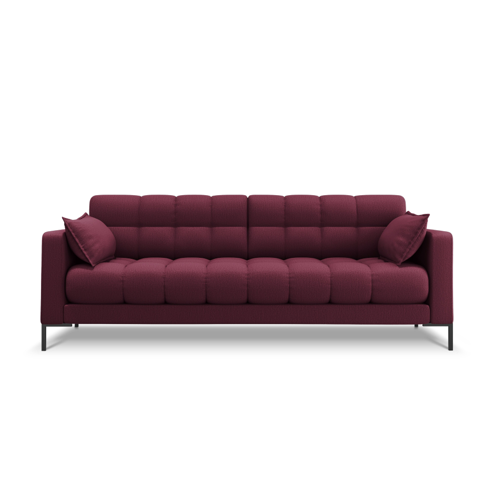 Canapea 3 locuri textil rosu Mamaia