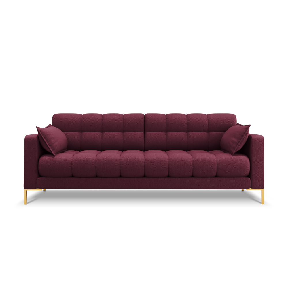 Canapea 3 locuri textil rosu Mamaia