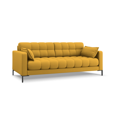 Canapea 3 locuri textil galben Mamaia