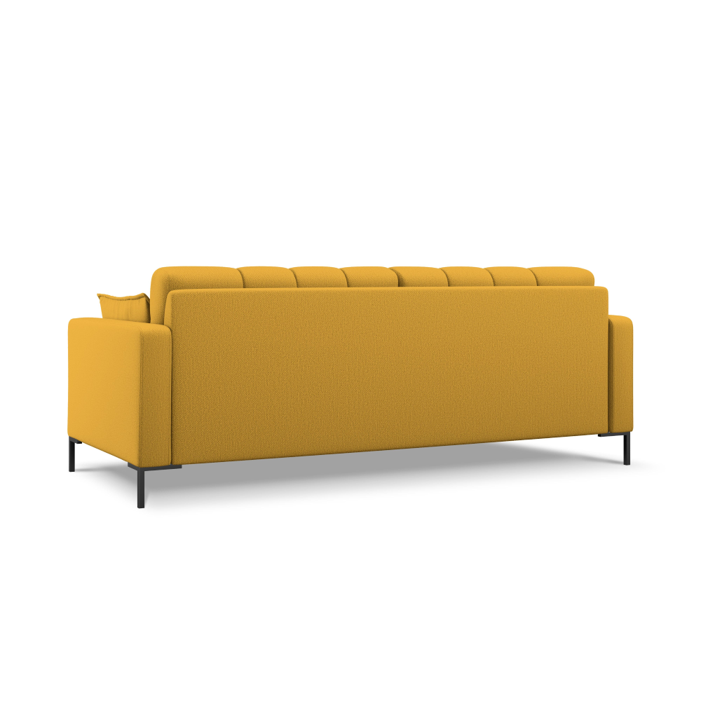 Canapea 3 locuri textil galben Mamaia