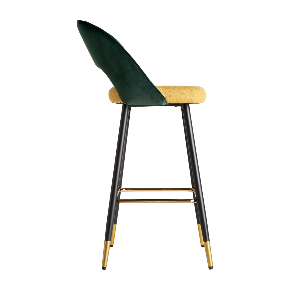 Set 2 scaune de bar verde galben H103cm Ghedi