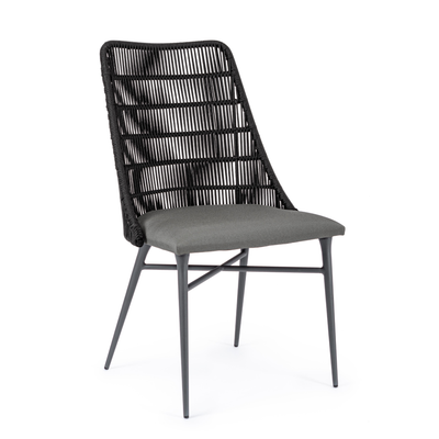 Set 2 scaune exterior negre gri Tablita