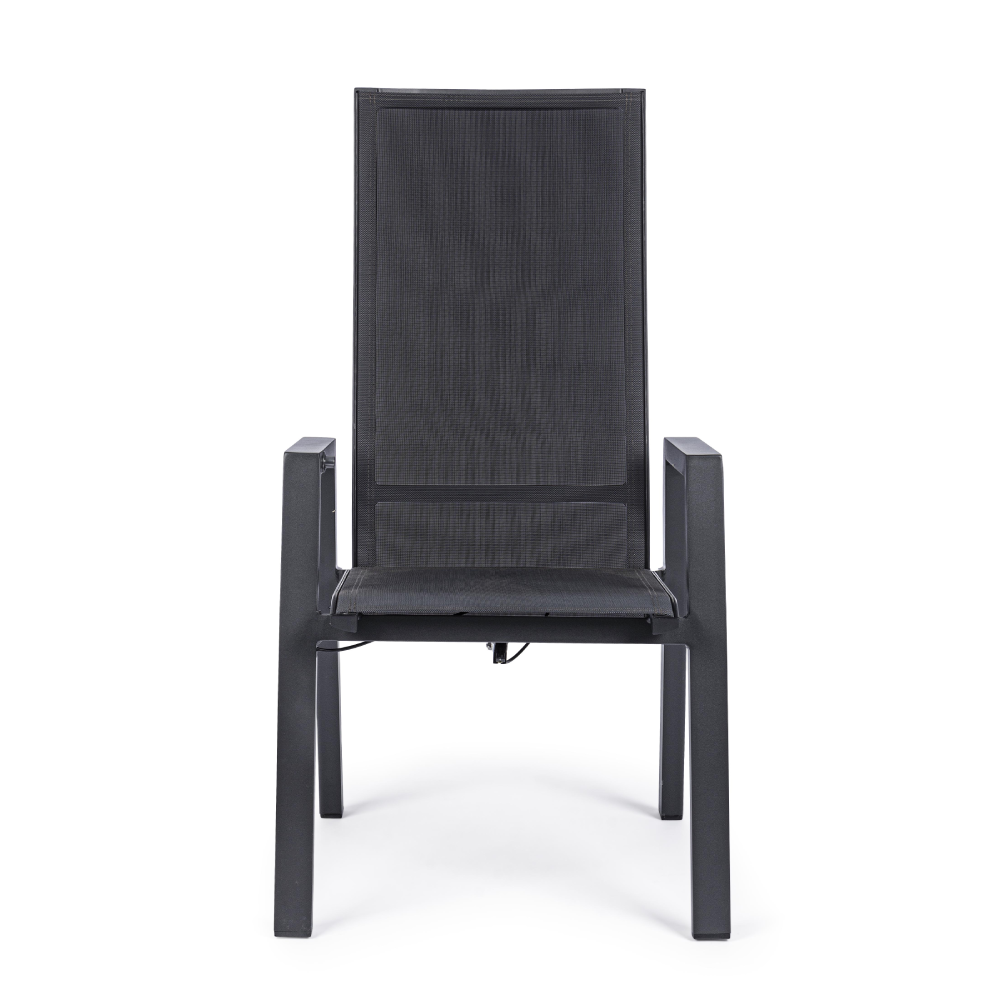 Set 2 scaune exterior negre 59,5x72cm Steven