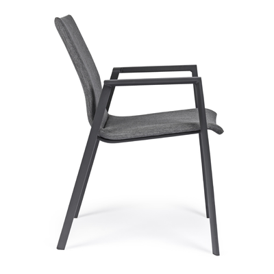Set 2 scaune exterior negre 55,5x60cm Odeon
