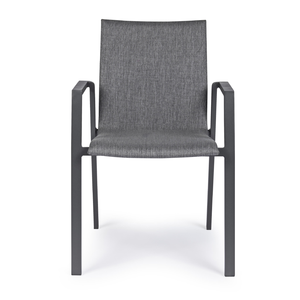 Set 2 scaune exterior negre 55,5x60cm Odeon
