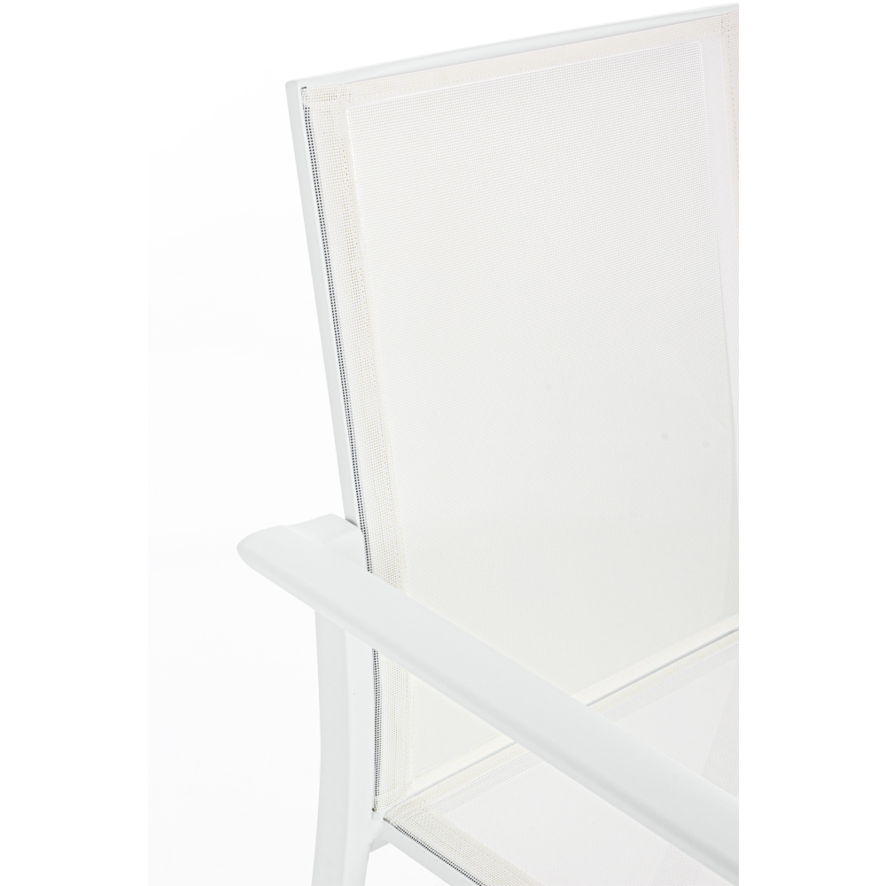 Set 2 scaune exterior textil alb Konnor
