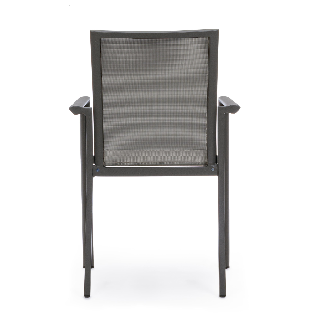 Set 2 scaune exterior textil gri inchis Konnor