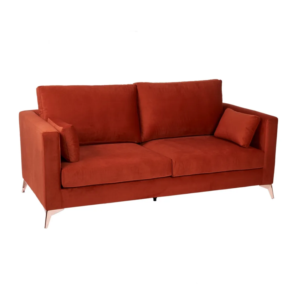 Canapea 3 locuri textil portocalie Tigria