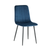 Set 2 scaune dining textil albastru inchis Liana