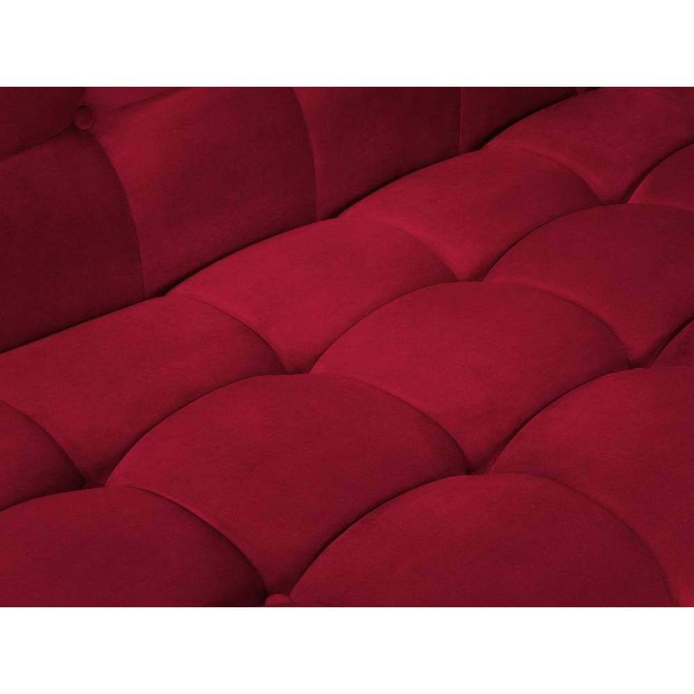 Canapea stanga 5 locuri din catifea rosie Karoo