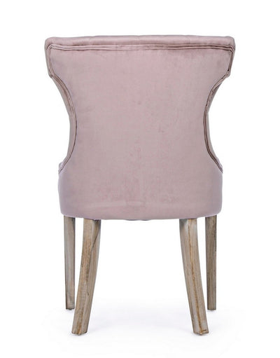 Set 2 scaune catifea roz Azelia