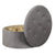 Puf din catifea gri cu capac Puff Shoe Cabinet Grey