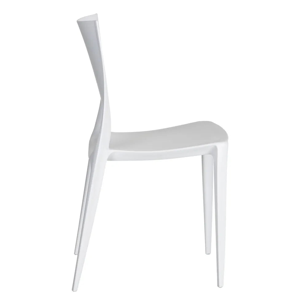 Set 2 scaune albe plastic Dias