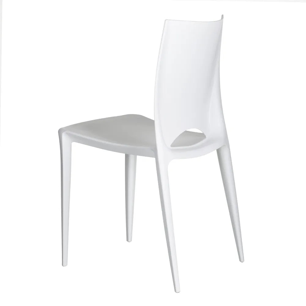 Set 2 scaune albe plastic Dias