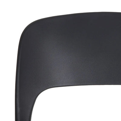 Set 2 scaune plastic gri inchis cu spatar decupat Sina