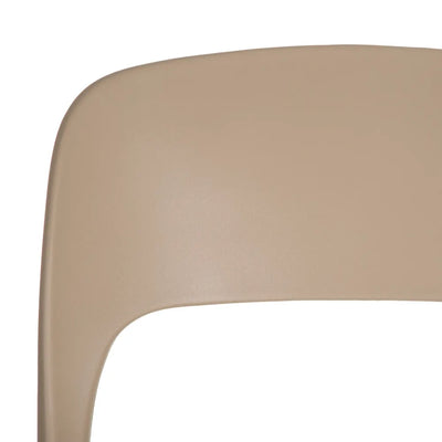 Set 2 scaune plastic crem cu spatar decupat Sina