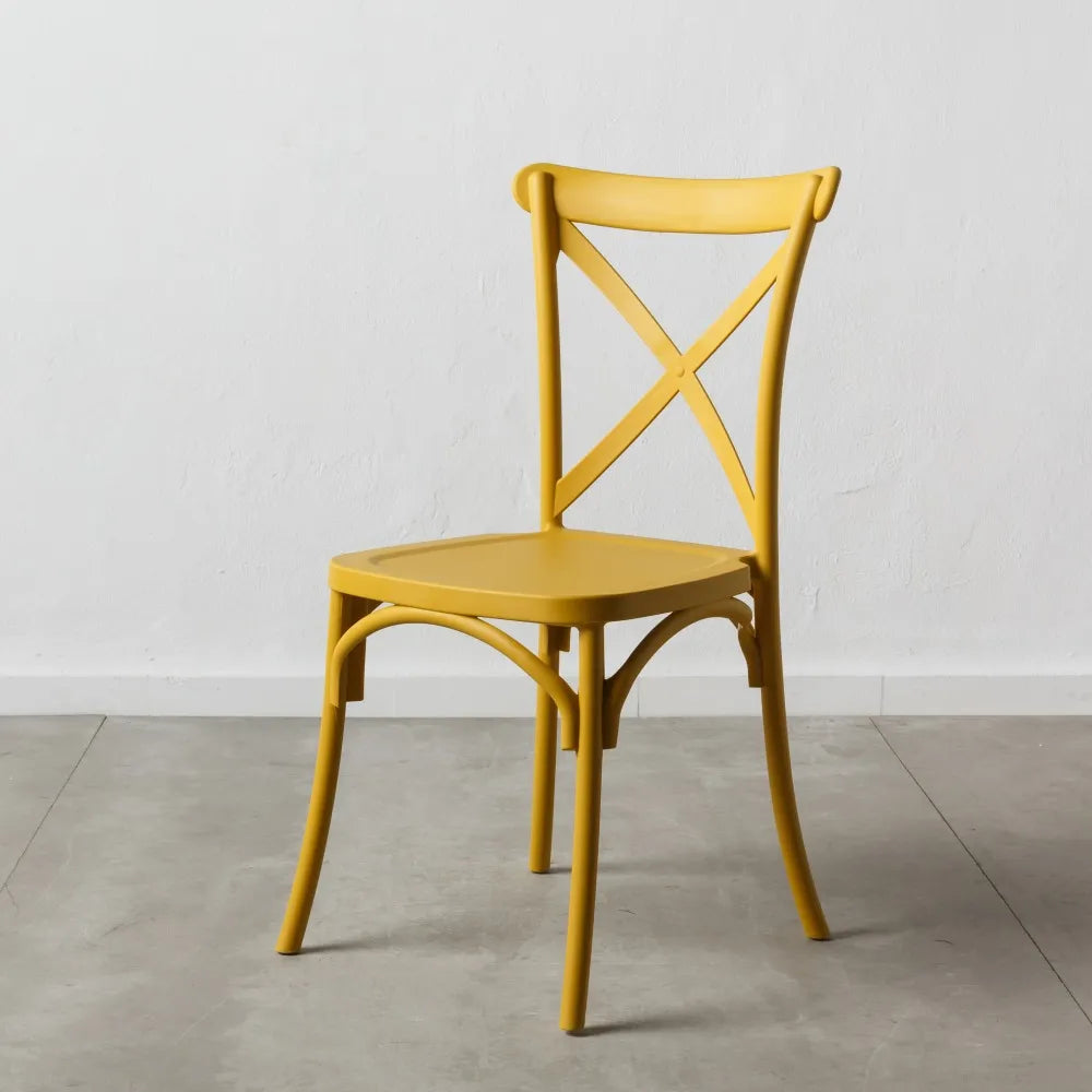 Set 2 scaune galbene plastic Silla