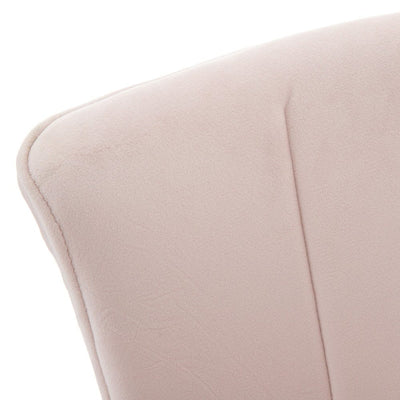 Set 2 scaune dining catifea roz deschis Fura