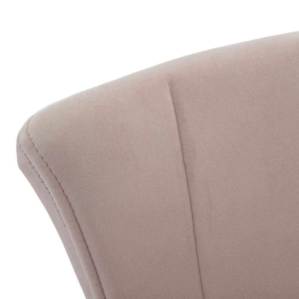 Set 2 scaune de bar catifea roz deschis H98cm Fura
