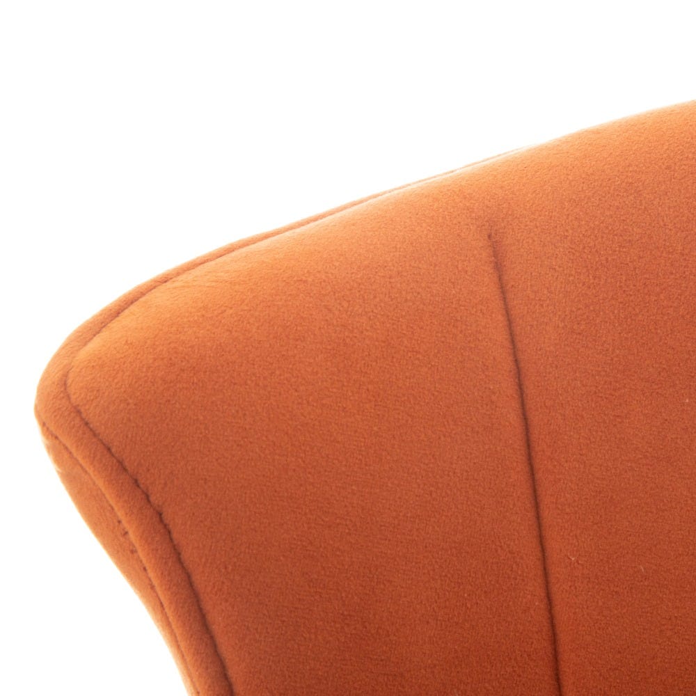 Set 2 scaune de bar catifea portocalie H98cm Fura