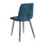 Set 2 scaune dining catifea albastra Lassa