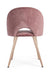Set 4 scaune dining catifea roz Linzey