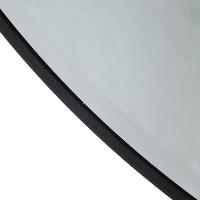 Oglinda rama neagra aluminiu ø120cm Fissa