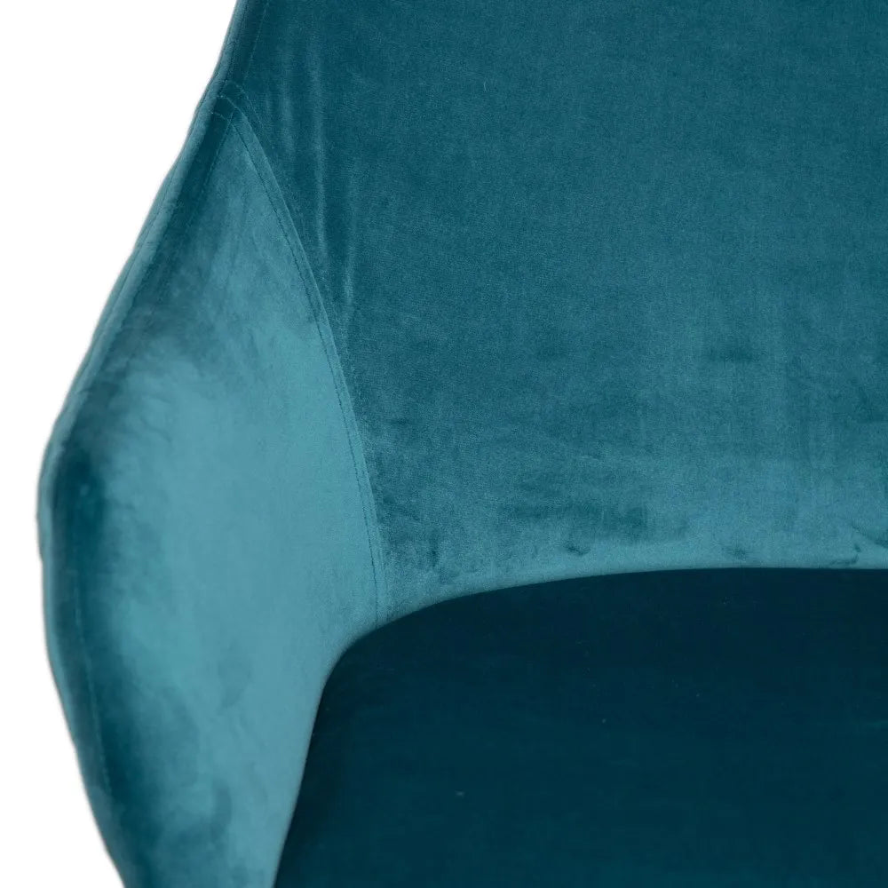 Set 2 scaune dining catifea albastra inchis Olimp