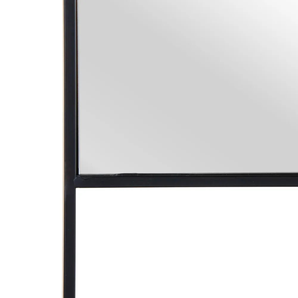 Oglinda rama neagra fier H90cm Ulma